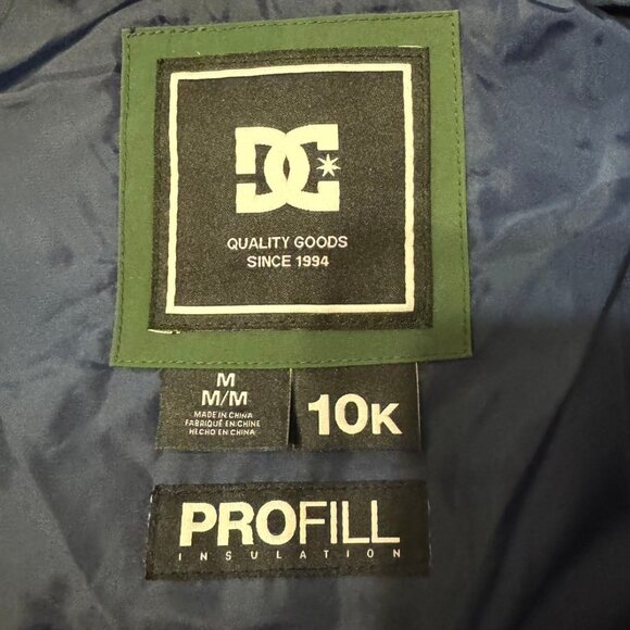 DC Men's 10K Shell Snowboard Jackets Green M - Picture 6 of 15
